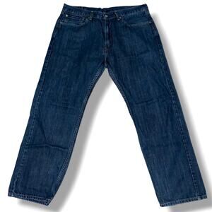 Levi's 505 Jeans Size 38 x 30 Dark Wash Denim Straight Leg Zip Fly